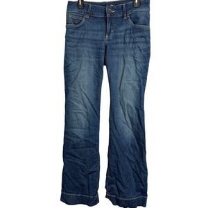 Wrangler Retro Sadie Trouser Embroidered Pocket Leather Patch Jeans sz 28 x 32